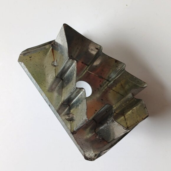 VTG Tin Metal Cookie Cutters Farmhouse Christmas Lot of 20 Tart Tins Soldered - Picture 2 of 15